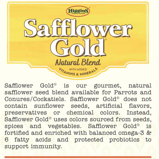 Higgins Safflower Gold Parrot / African Grey Seed Mix