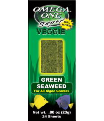 Omega One Dried Green or Red Seaweed for Tropical Fish 23g