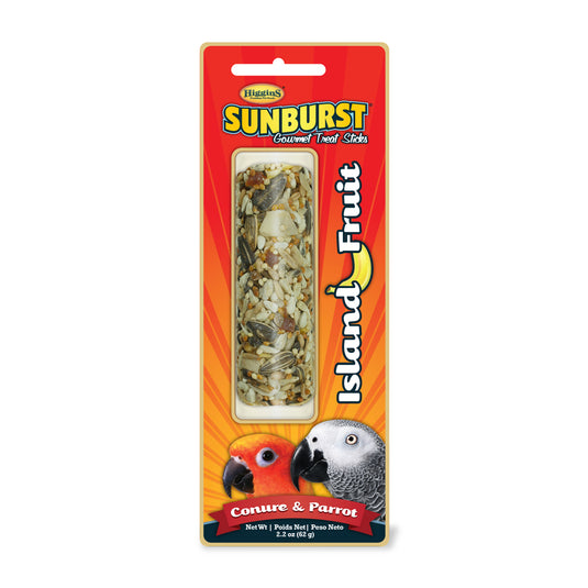 Higgins Sunburst Gourmet Conure & Parrot Island Fruit Treat Stick