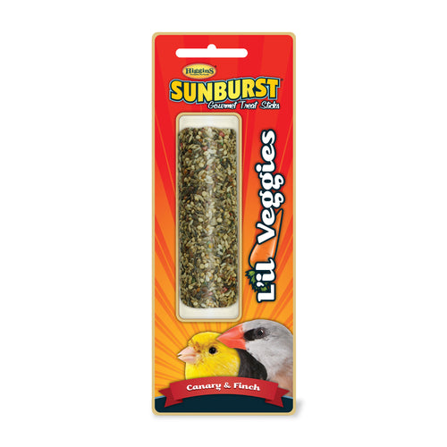 Higgins Sunburst Gourmet Canary/Finch Lil Veggies Treat Stick Exp 4/2025