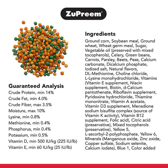 ZuPreem VeggieBlend Daily Nutrition Medium Bird Pellet DISCONTINUED
