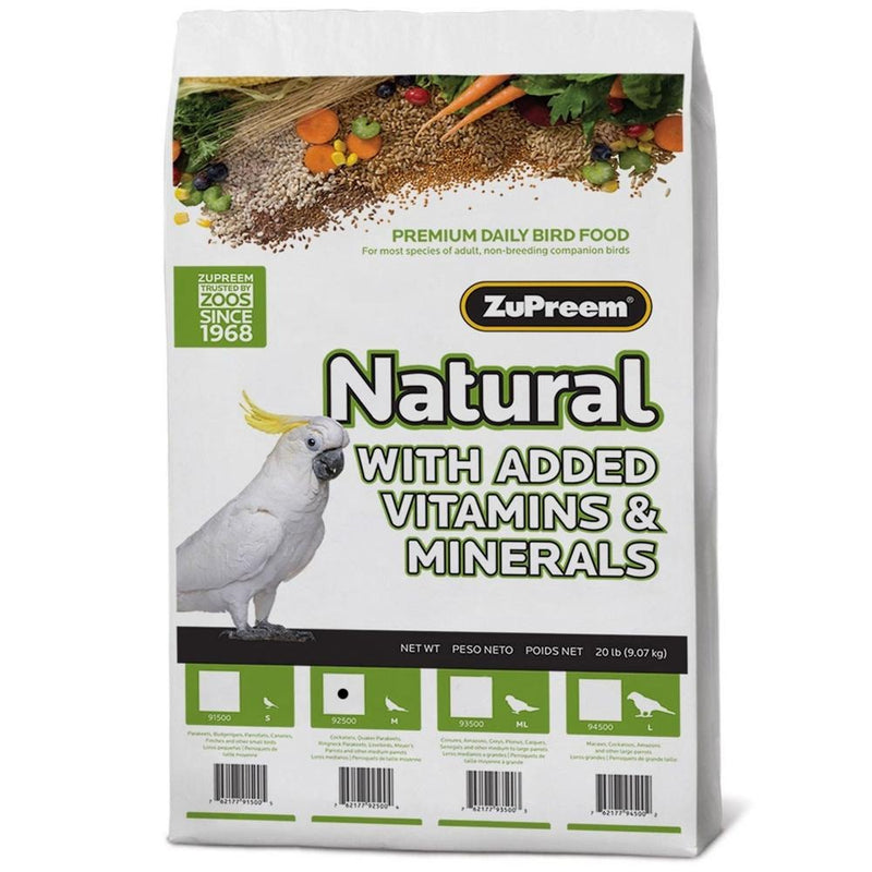 ZuPreem Natural Daily Nutrition Medium Bird Pellet