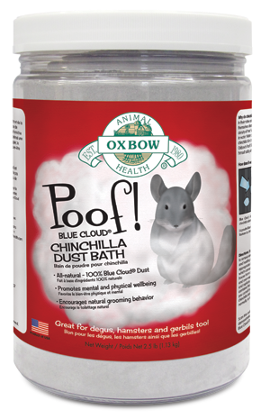 Oxbow Poof! Chinchilla Dust Bath Blue 2.5 lb - Exotic Wings and Pet Things