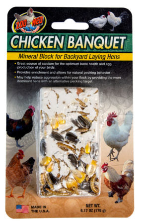 Zoo Med Chicken Banquet Mineral Block - Exotic Wings and Pet Things