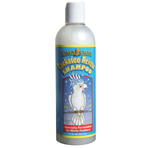 Kings Cages Cockatoo Parrot Renew Shampoo Brightens and Whitens 17 Fl oz. - Exotic Wings and Pet Things