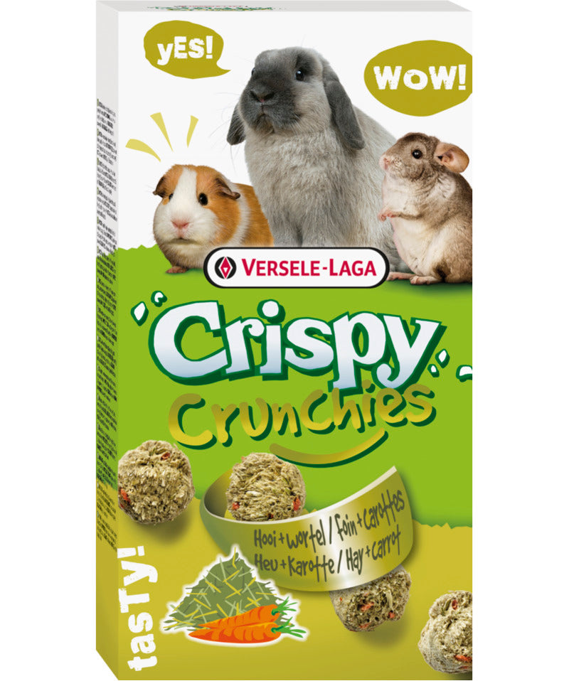 Versele-Laga Crispy Crunchies Hay & Carrot Biscuit - Exotic Wings and Pet Things
