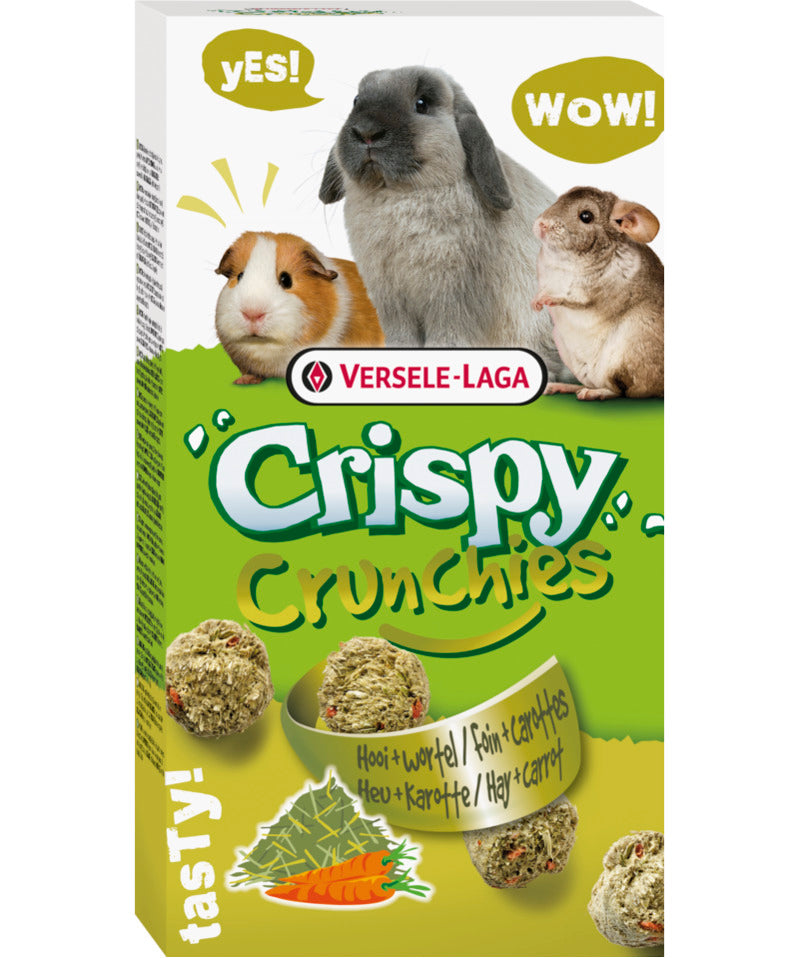 Versele-Laga Crispy Crunchies Hay & Carrot Biscuit - Exotic Wings and Pet Things