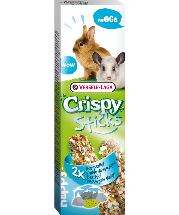 Versele-Laga Crispy Mega Sticks Mountain Valley for Rabbit/Chinchilla 2 Pack - Exotic Wings and Pet Things