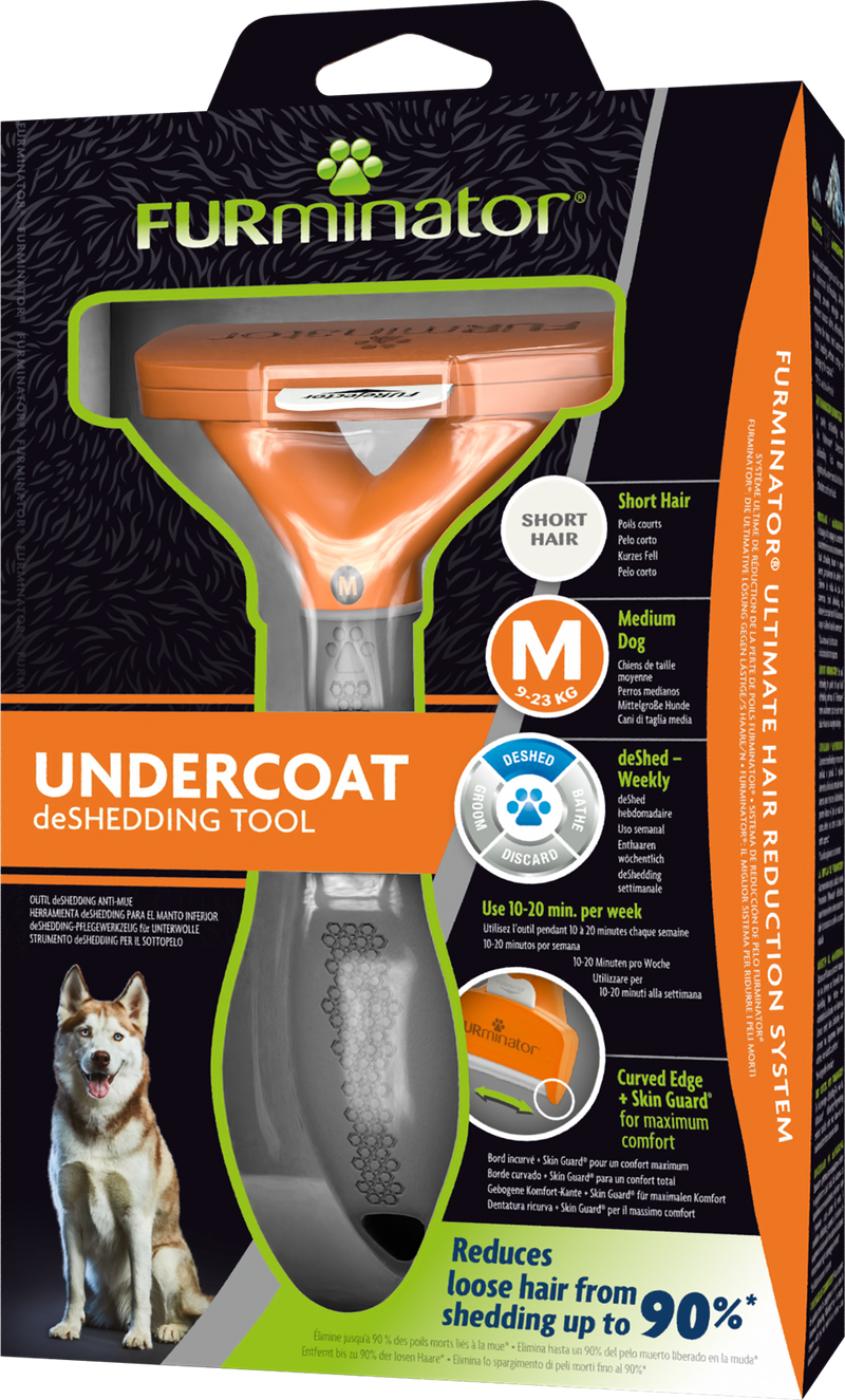 FURminator Undercoat deShedding Tool for Medium Dog With Short Hair