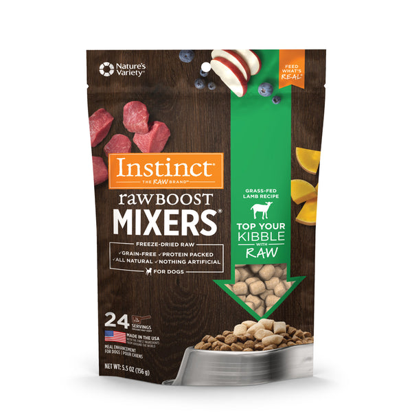 Instinct Raw Boost Grass Fed Lamb Dog Mixers