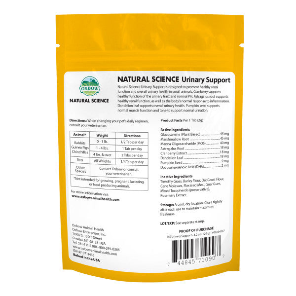 Oxbow Natural Science Urinary Support 60 ct