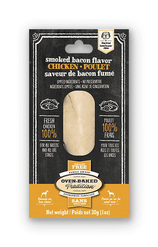 Oven Baked Traditions Chicken & Smoked Bacon Dog Fillet Treat 12 x 30g 🍁