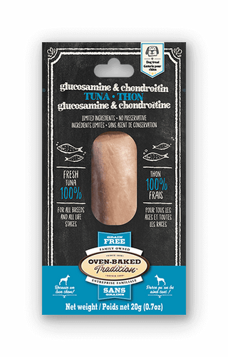 Oven Baked Tradition Tuna, Glucosamine & Chondroitin Dog Fillet Treat 12 x 20g 🍁
