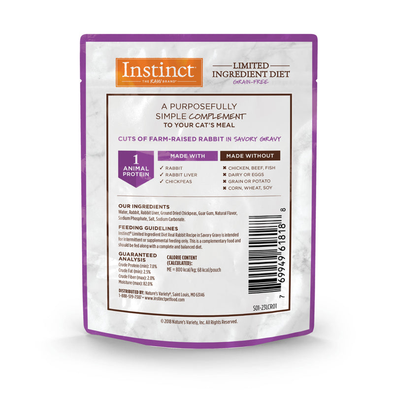 Instinct Limited Ingredient Rabbit Cat Toppers - 24 pack