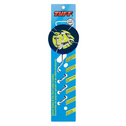 TUFF Spiral Stake & Tie-Out Cable Combo 20ft