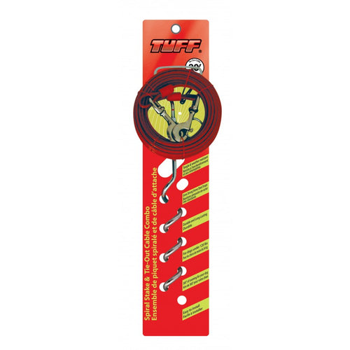 TUFF Spiral Stake & Tie-Out Cable Combo 30ft