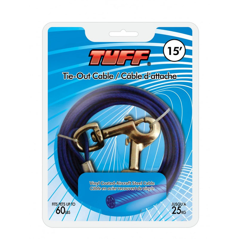 TUFF Tie-Out Cable Small & Medium 10" / 15" / 20" / 30"