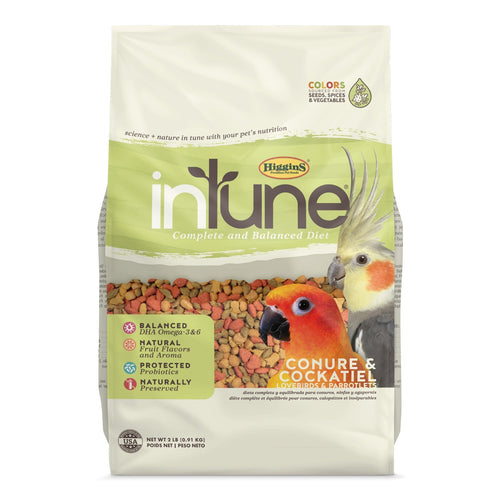 Higgins InTune Conure & Cockatiel Pellet - Exotic Wings and Pet Things