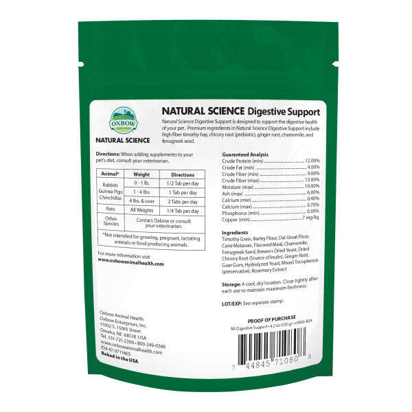 Load image into Gallery viewer, Oxbow Natural Science Digestive Support 60 ct
