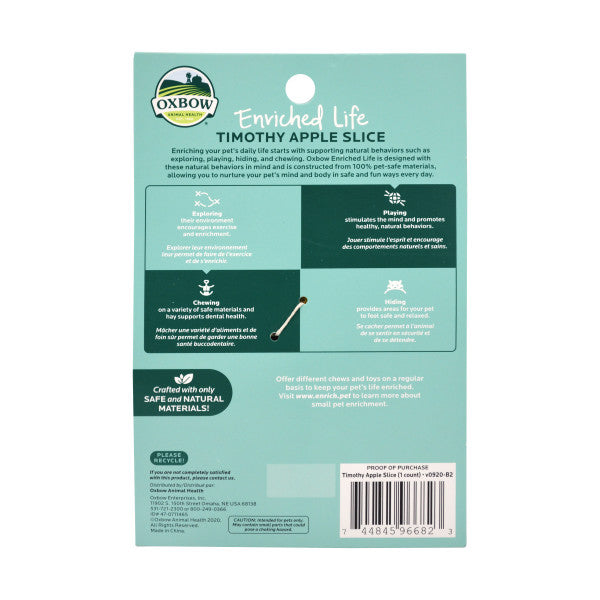 Oxbow Enriched Life Timothy Apple Slice
