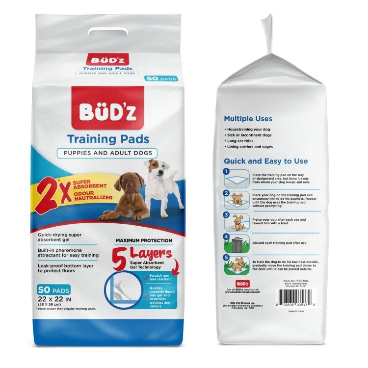 Bud'z Puppy & Adult Training Pads - Exotic Wings and Pet Things