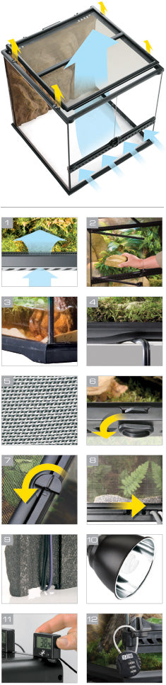 Exo Terra Reptile Natural Reptile Terrarium - Advanced Reptile Habitat - Low
