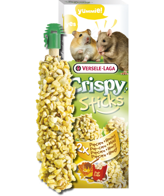 Versele-Laga Crispy Sticks Popcorn & Honey for Hamster/Rat 2 Pack - Exotic Wings and Pet Things