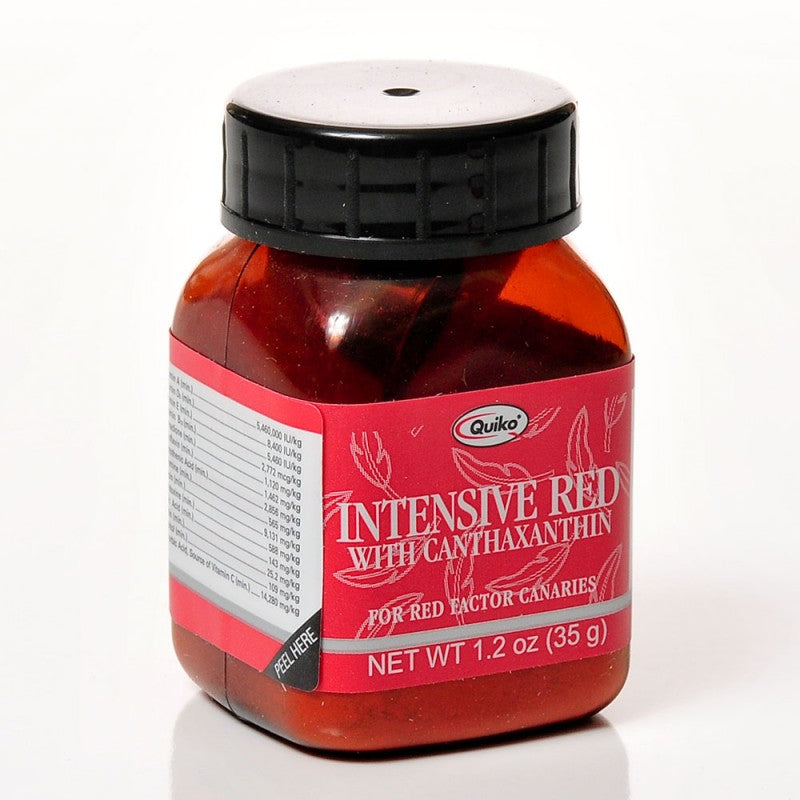 Quiko Intensive Red Powder Supplement 1.2oz Bottle - Exotic Wings and Pet Things
