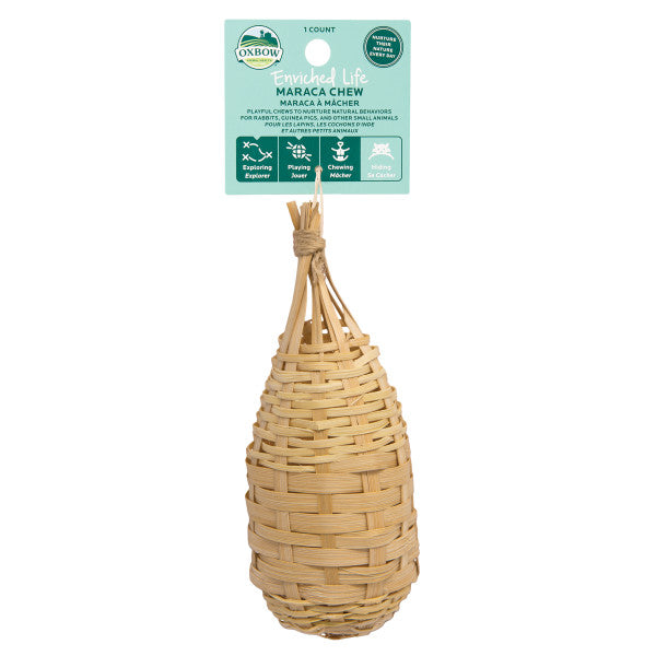 Oxbow Enriched Life Maraca Chew & Crazy Hay Ball Basket
