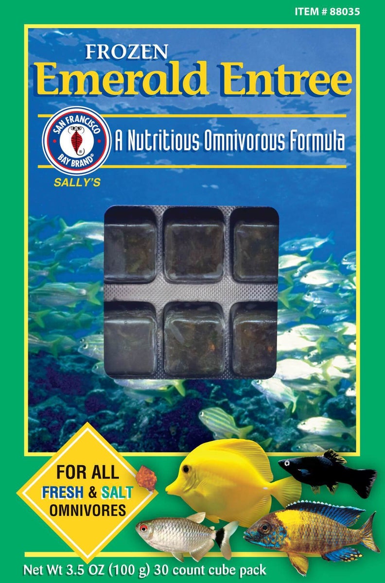 Frozen Emerald Entrée Fish Food Cubes 3.5 oz