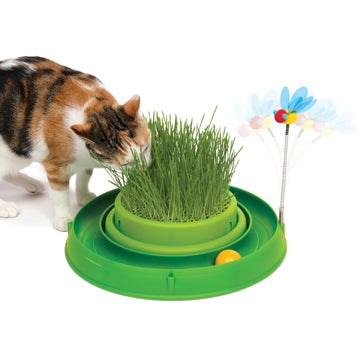 CatIt Play 3 In 1 Circuit Ball Toy w Grass