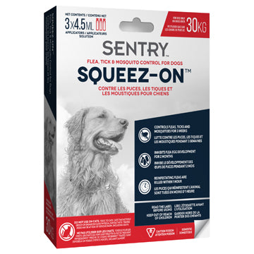 Sentry Squeez-On Flea, Tick & Mosquito Control, For Dogs (over 30 kg)
