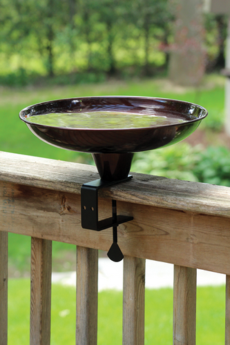 Pinebush Deck Rail Bird Bath