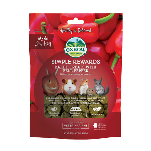 Oxbow Simple Rewards Baked Treat Bell Pepper 2 oz