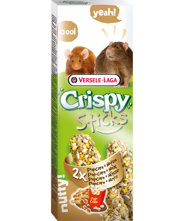 Versele-Laga Crispy Sticks Popcorn & Nuts for Rats/Mice 2 Pack - Exotic Wings and Pet Things