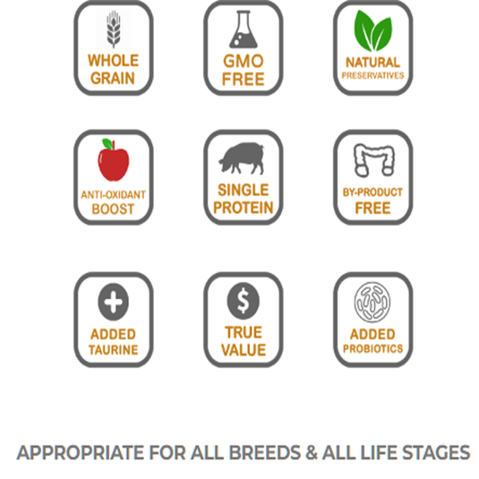 Taiga Whole Grain Dry Dog Food - Pork