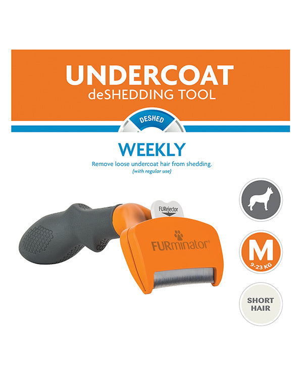 FURminator Undercoat deShedding Tool for Medium Dog With Short Hair
