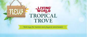 Living World Tropical Trove Coconut w/ Wickerballs Medium Parrot Toy -81240