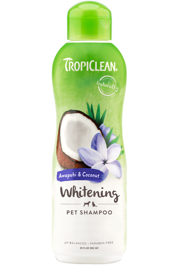 TropiClean Awapuhi & Coconut Whitening Shampoo 20 oz - Exotic Wings and Pet Things