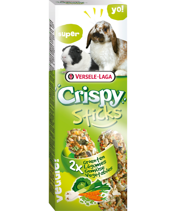Versele-Laga Crispy Sticks Vegetable for Rabbit/Guinea Pig 2 Pack - Exotic Wings and Pet Things