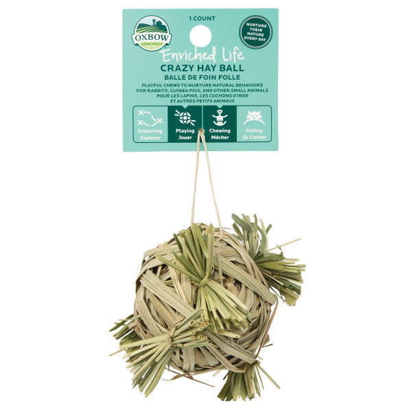Oxbow Enriched Life Maraca Chew & Crazy Hay Ball Basket
