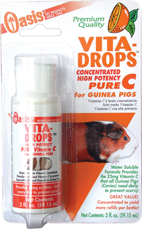 Oasis Pure C Vita-Drops for Guinea Pigs 2 oz - Exotic Wings and Pet Things