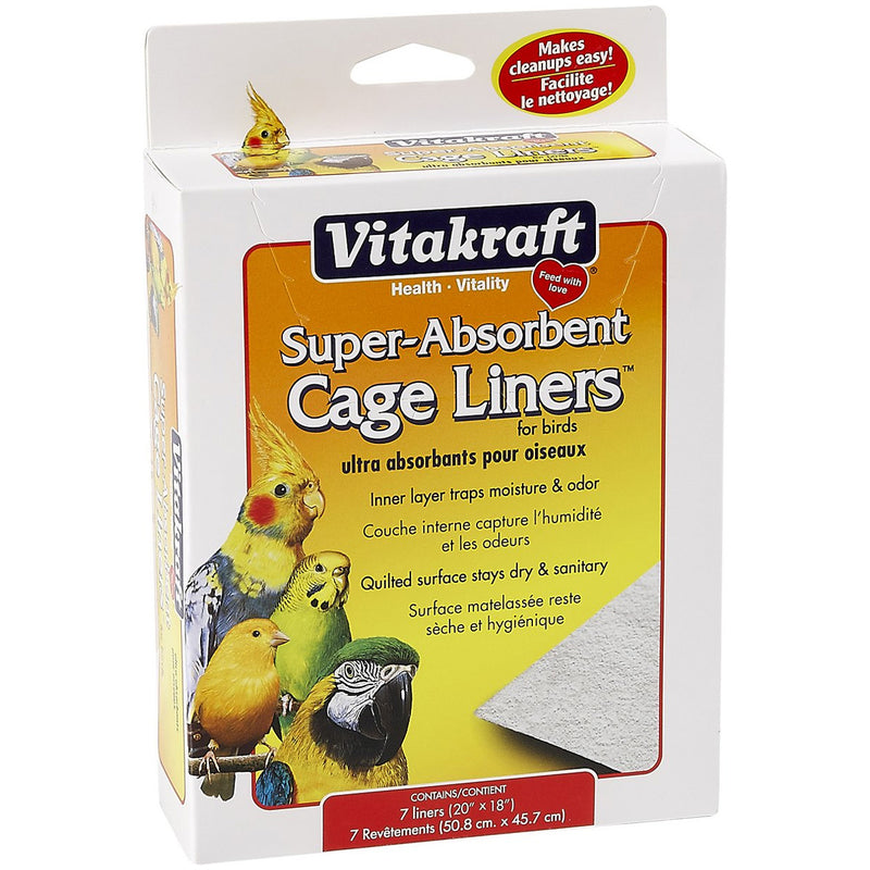 Vitakraft Super Absorbent Cage Liners Box of 7 - 20" x 18"