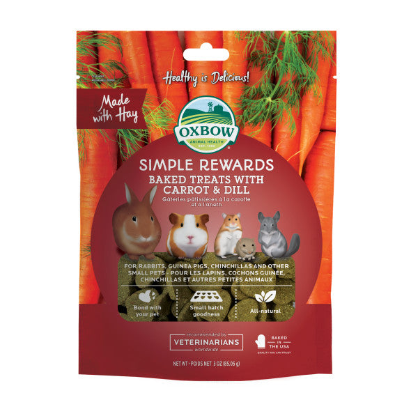 Oxbow Simple Rewards Baked Treat Carrot & Dill 2 oz