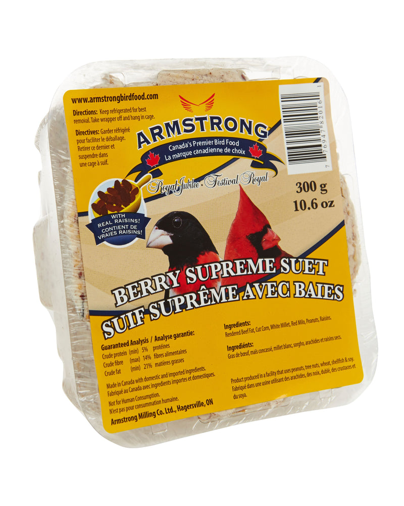 Armstrong Royal Jubilee Berry Supreme Suet 300 g - Exotic Wings and Pet Things
