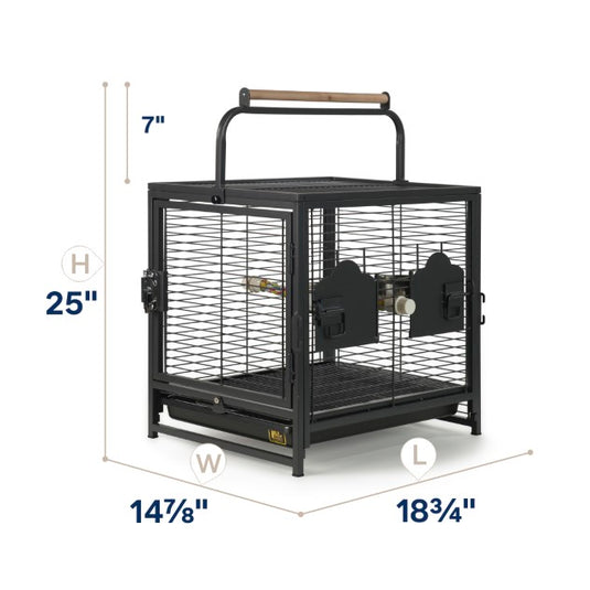 Prevue Hendryx Wrought Iron Travel Carrier - 1307