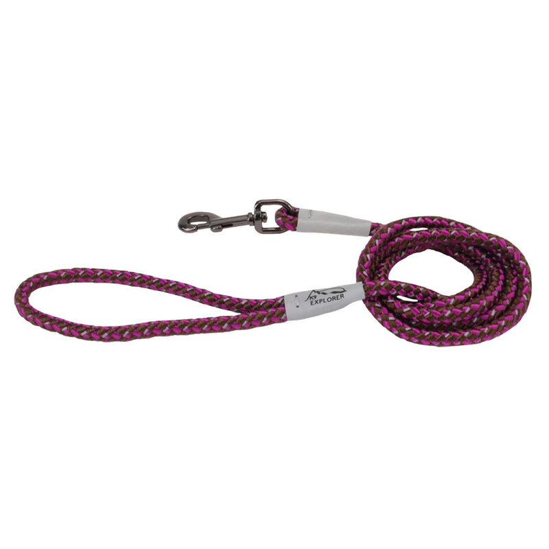 K9 Explorer Brights Reflective Braided Rope Snap Leash 6ft